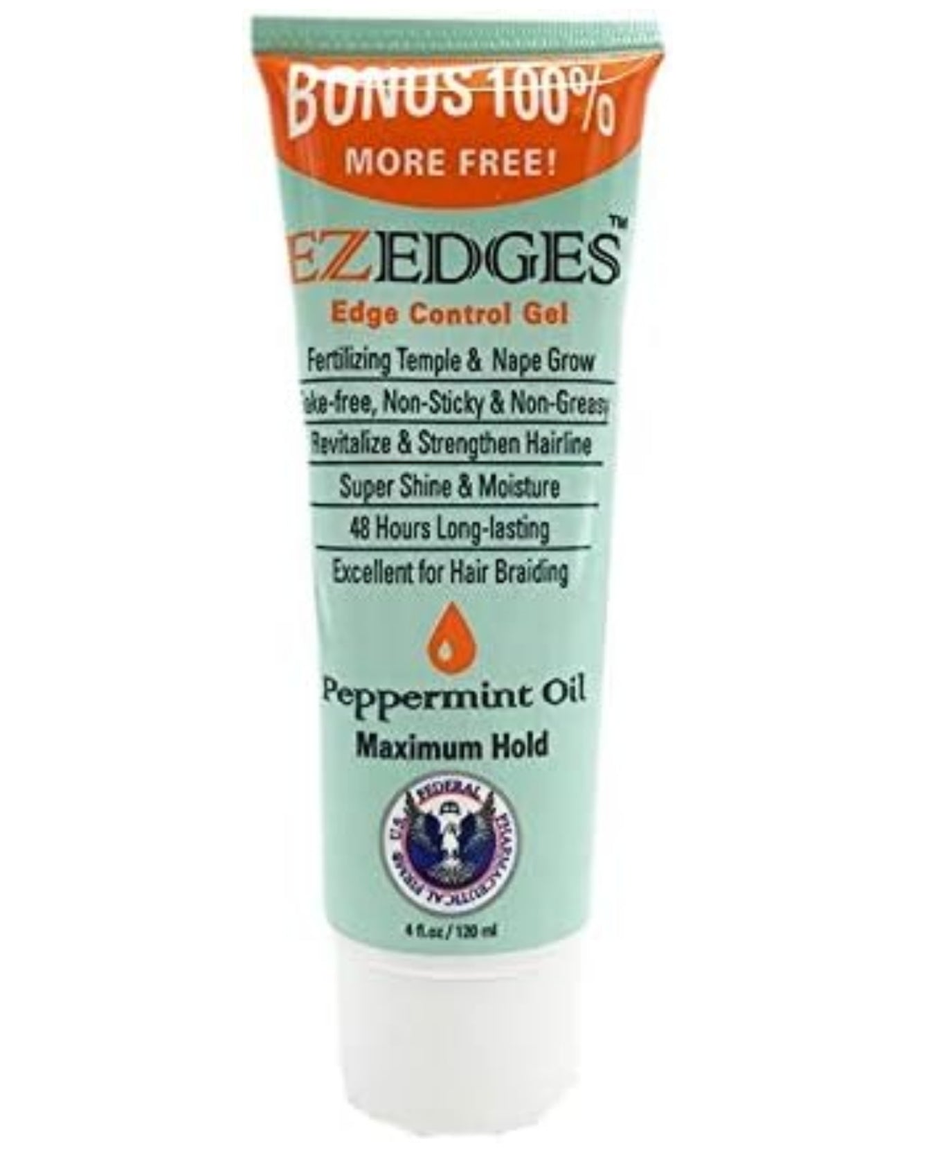 EZEDGES EDGE CONTROL GEL Maximum Hold (Peppermint Oil), 4 oz.