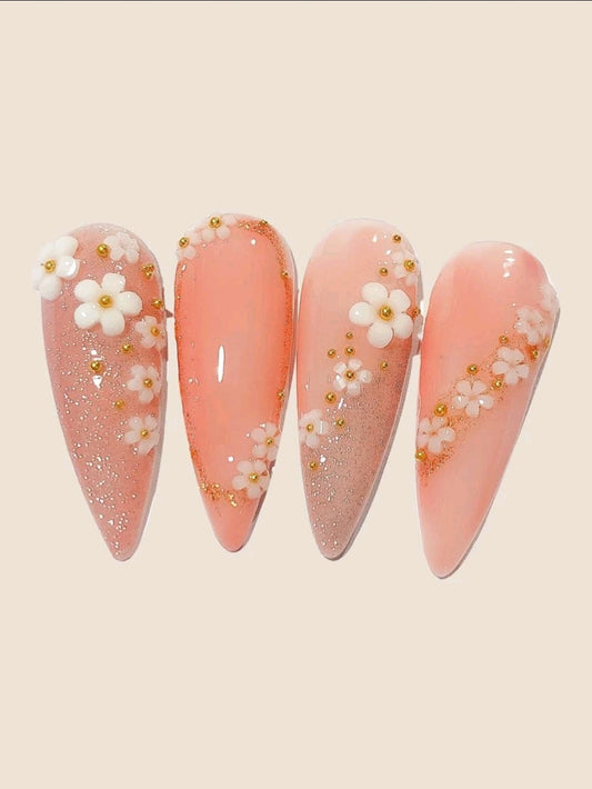 Floral Shape Nail Art Decor Kit