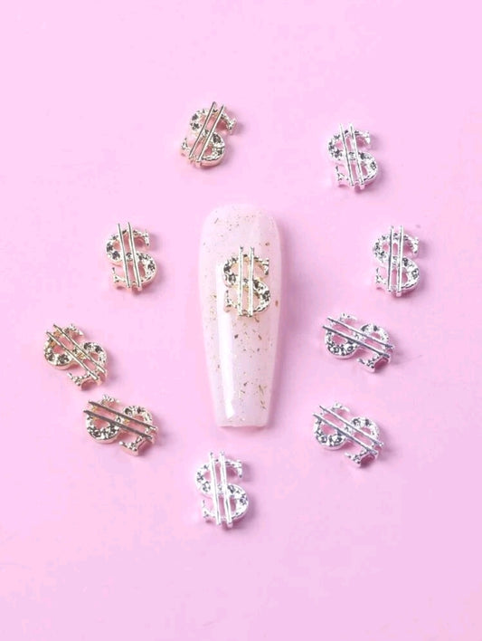 Dollar Sign Nail Art - 10pcs