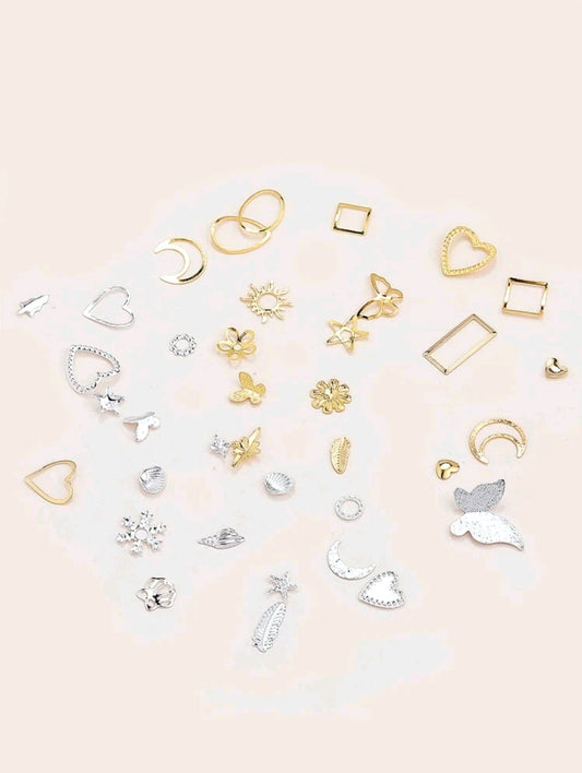 Heart Shaped Nail Art Charms