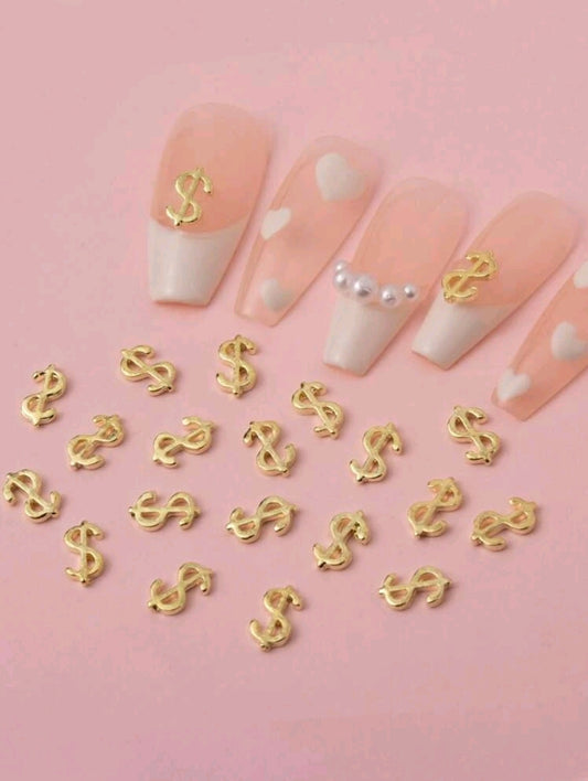 Dollar Sign Shaped Nail Art-20pcs