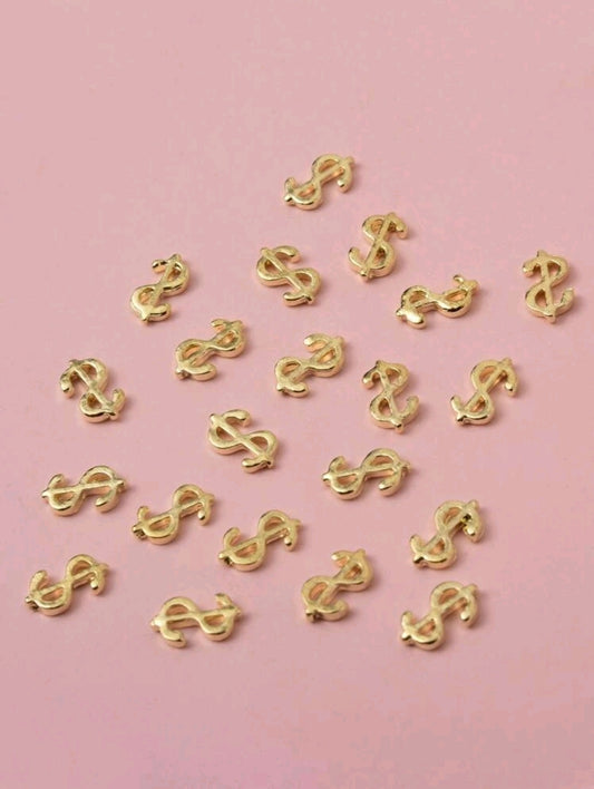 Dollar Sign Shaped Nail Art-20pcs