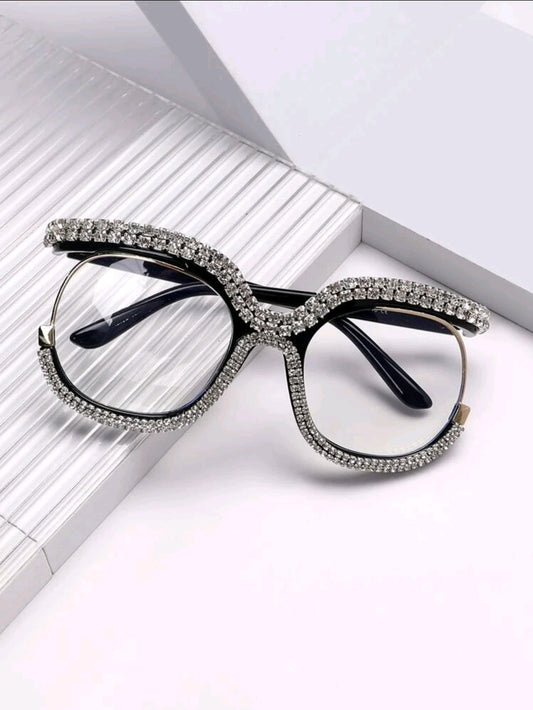 Rhinestone Decor Eyeglasses