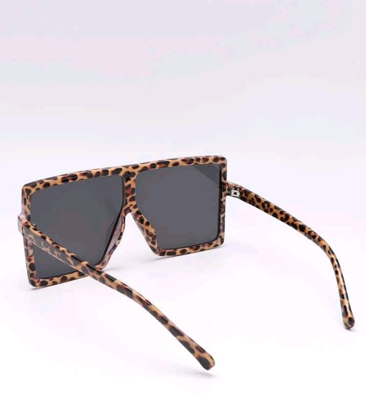 Leopard Pattern Flat Top Fashion Glasses