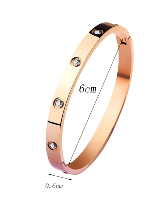 Stainless Steel Rhinestone Bangle