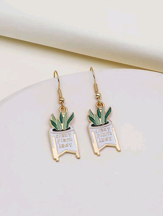 Plant Drop Earrings