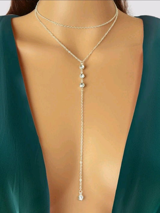 Diamond Y Lariat Necklace