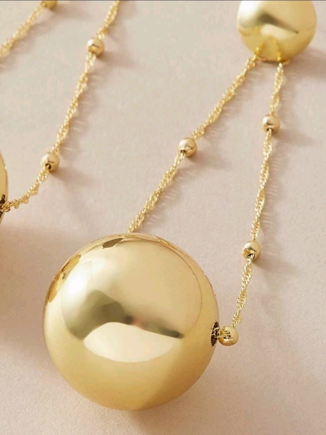 Metallic Ball Drop Earrings