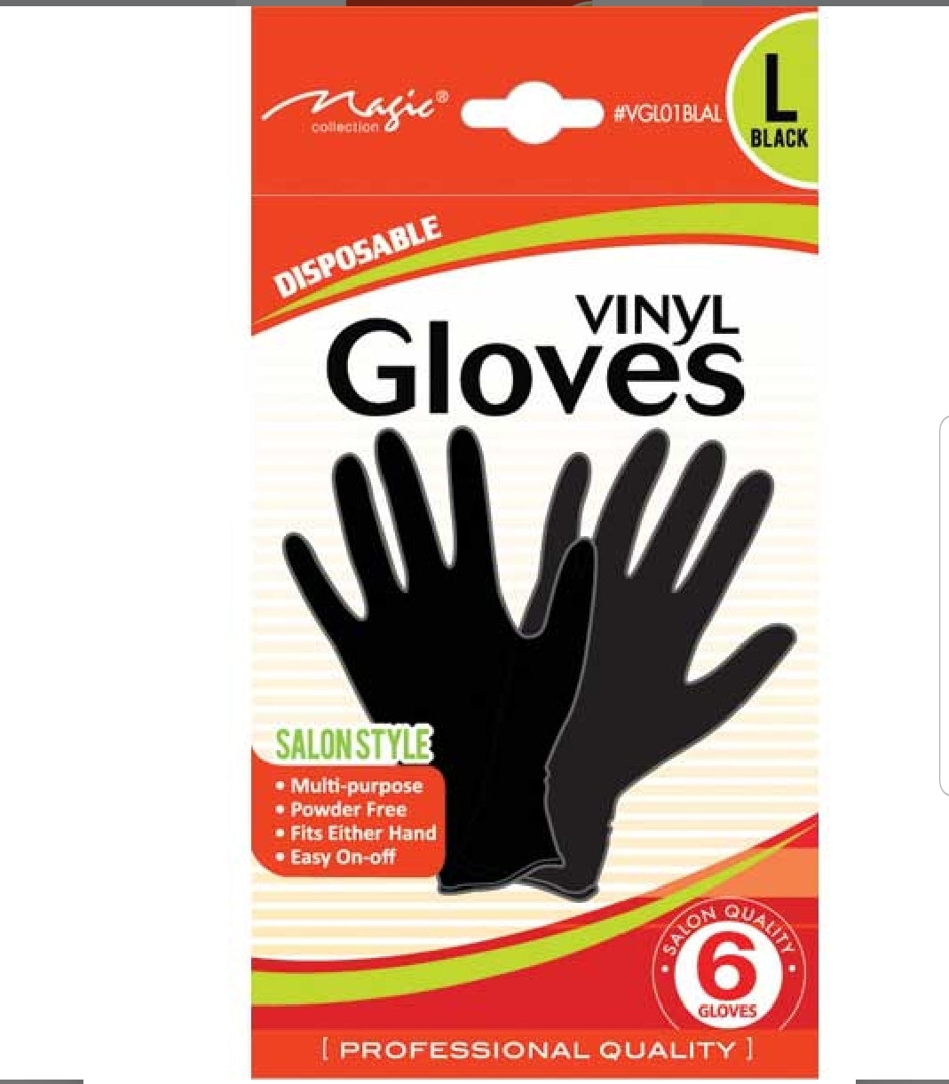 VINYL GLOVES BLACK