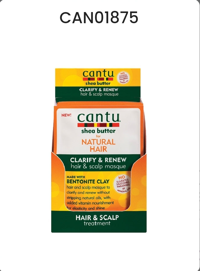 CANTU NATURAL BENTONITE CLAY HAIR & SCALP MASQUE PKTS (1.5OZ)