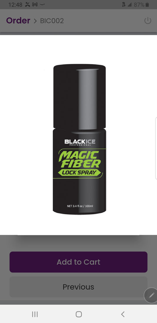 BLACK ICE BUILFING FIBER LOCKING SPRAY