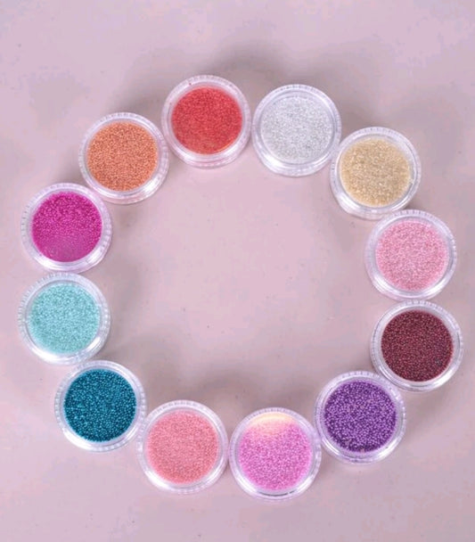 Mix Color Nail Art Glitter- 12 colors