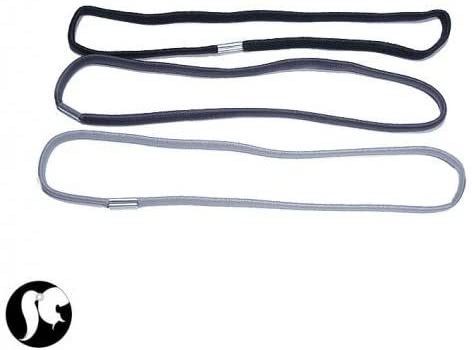 Thin Elastic Headbands 8pc- Black