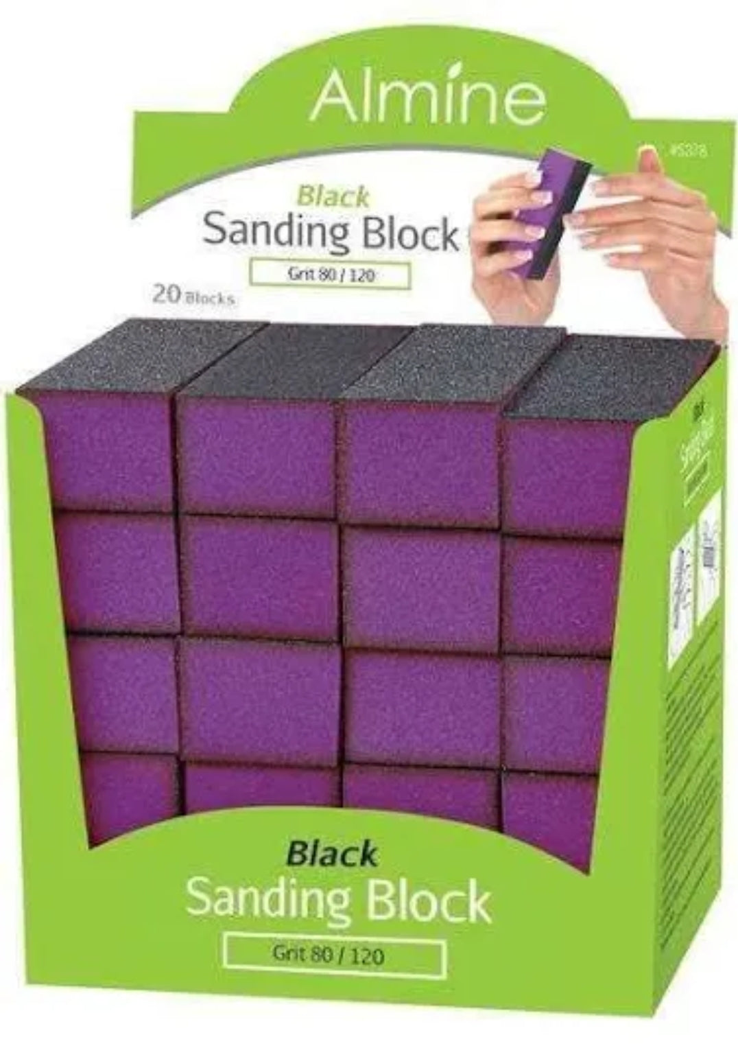 Almine Black Sanding Block Display Single Ct.