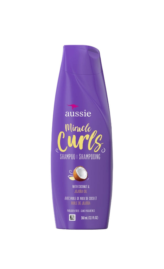 Aussie Miracle Curls Shampoo, Coconut & Jojoba Oil 12.1oz