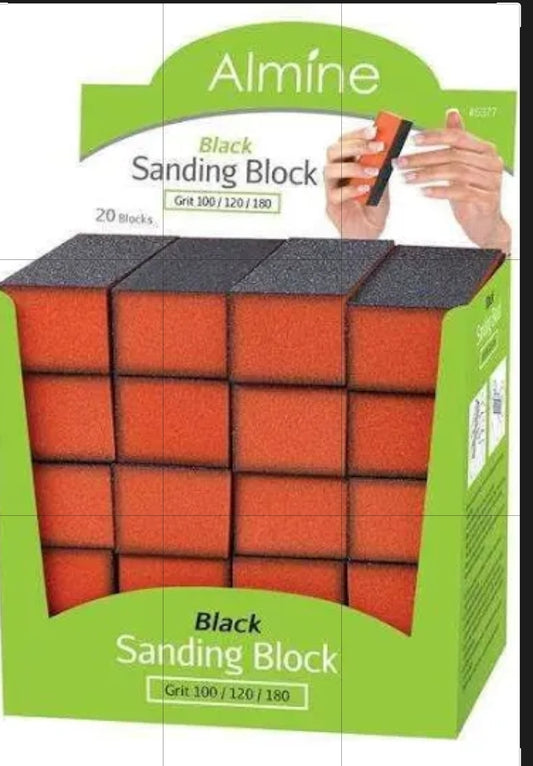 Almine Black Sanding Block Display Single Ct.