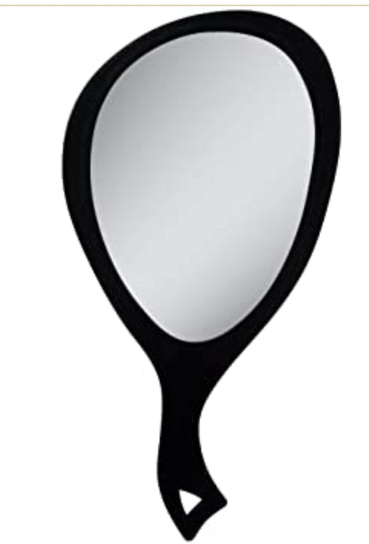 Magic Collection Professional XL Teardrop Shaped Hand Mirror – Black