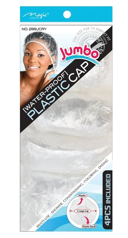 MAGIC | Shower Cap Clear Jumbo Size 48cm 4pc