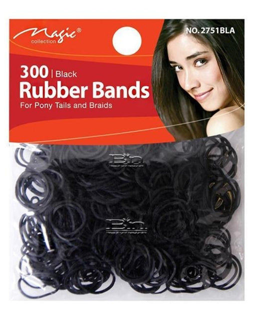 Magic Collection #2751BLA Rubber Band 300pc Black