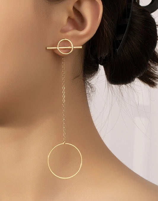 Circle Decor Earring Jackets