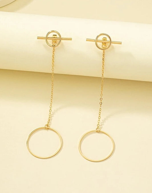 Circle Decor Earring Jackets