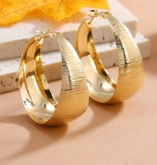 Textured Hoop Earrings