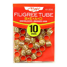 MAGIC HAIR DECORATION FILIGREE TUBES 10MM